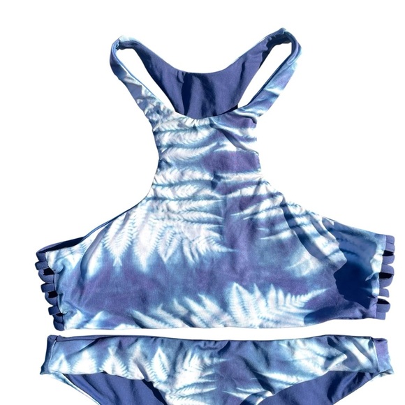 Rip curl racerback bikini set tropical blue white medium - Picture 3 of 10